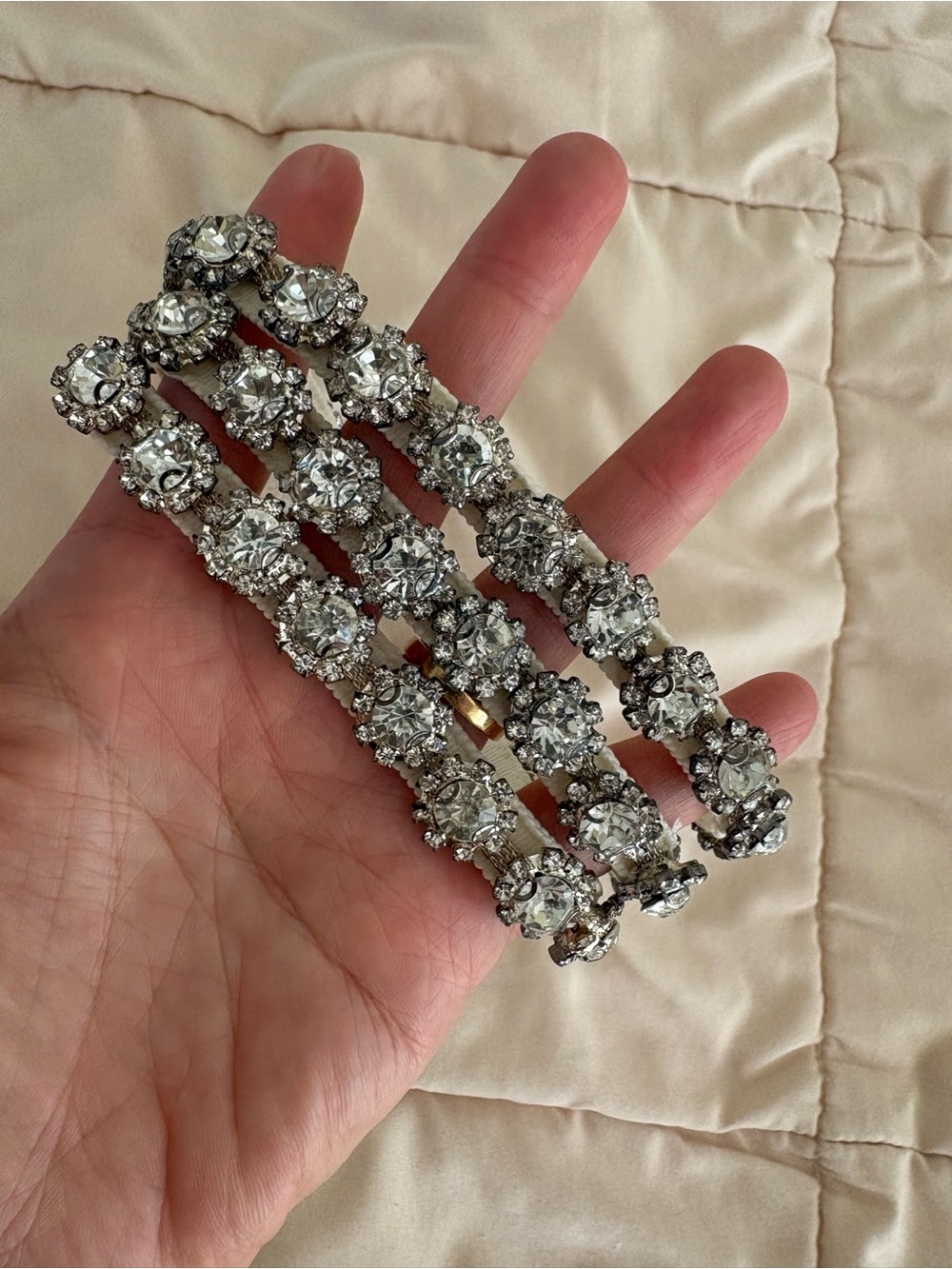 Self Portrait belt with Crystal Rhinestone - Silver Tone